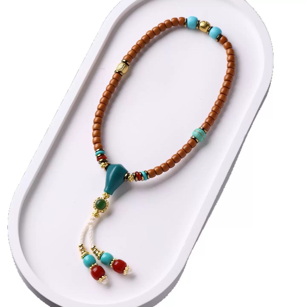 Wild Olive Pit Handheld Mala Beads