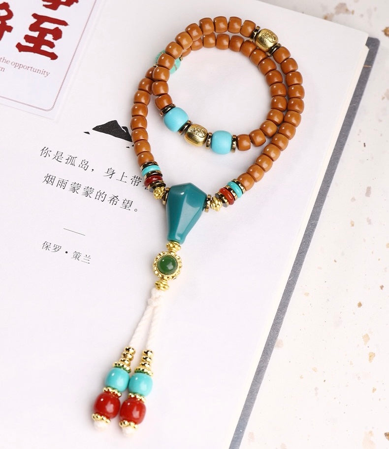 Wild Olive Pit Handheld Mala Beads