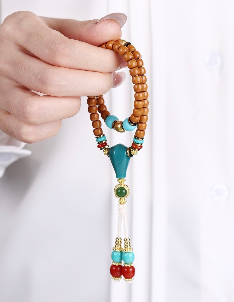 Wild Olive Pit Handheld Mala Beads