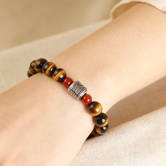 Yellow Tiger Eye Blessing Barrel Bracelet