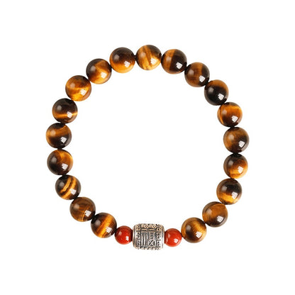 Yellow Tiger Eye Blessing Barrel Bracelet