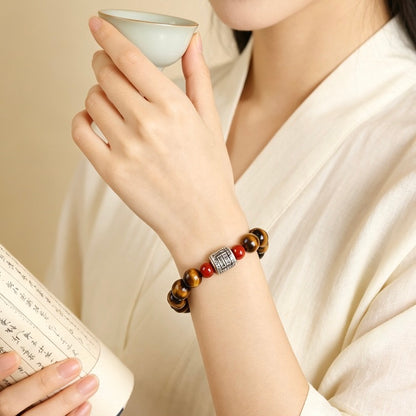 Yellow Tiger Eye Blessing Barrel Bracelet
