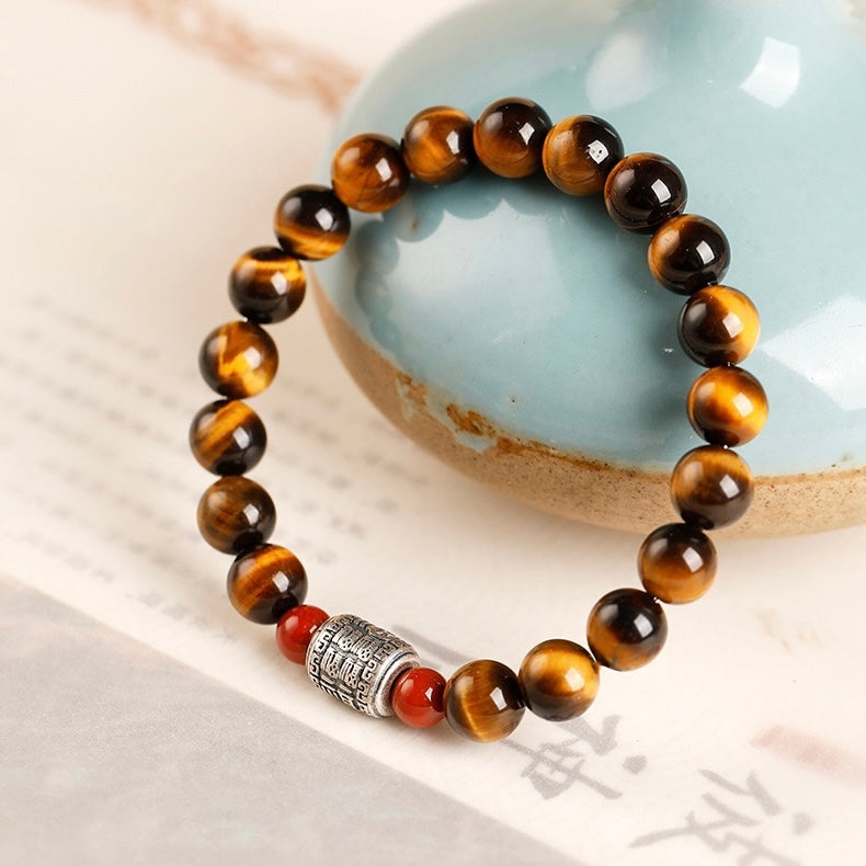 Yellow Tiger Eye Blessing Barrel Bracelet