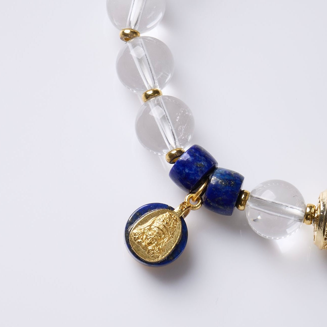 Zaki Lhamo Clear Quartz Lapis Bracelet