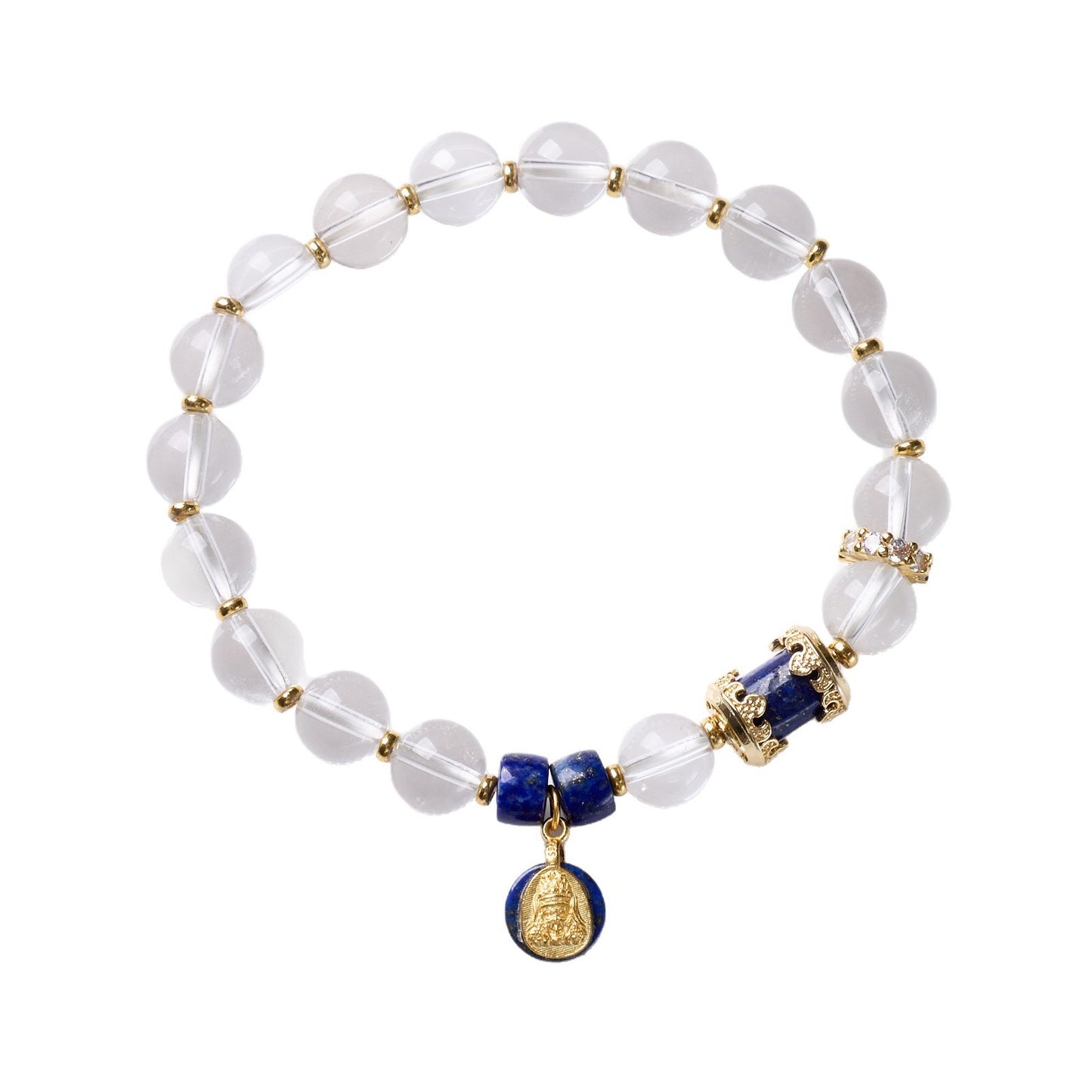 Zaki Lhamo Clear Quartz Lapis Bracelet