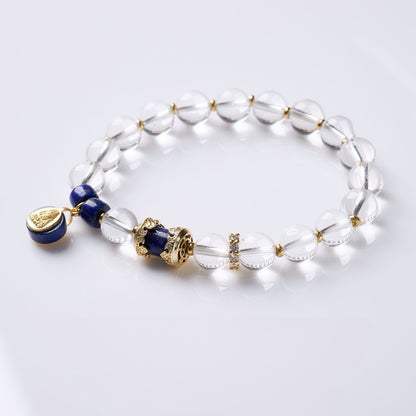 Zaki Lhamo Clear Quartz Lapis Bracelet