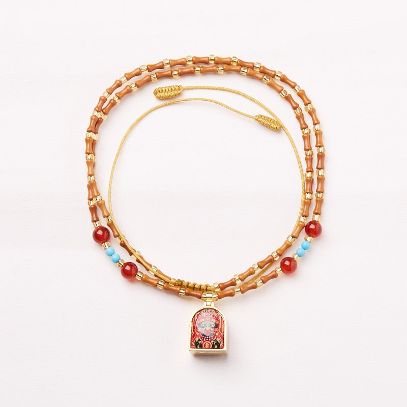 Zaki Lhamo Gau Olive Pit Necklace