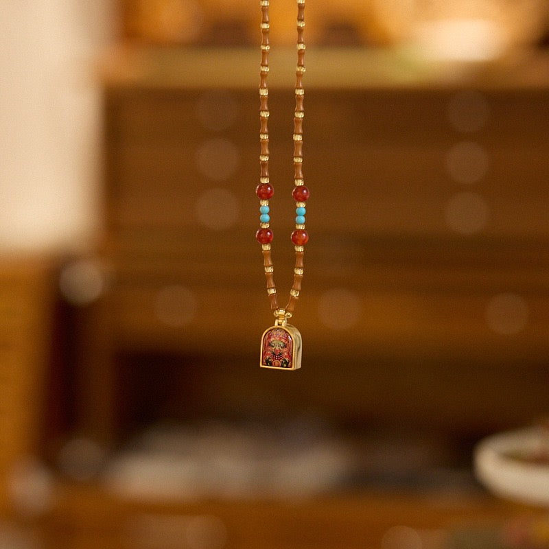 Zaki Lhamo Gau Olive Pit Necklace