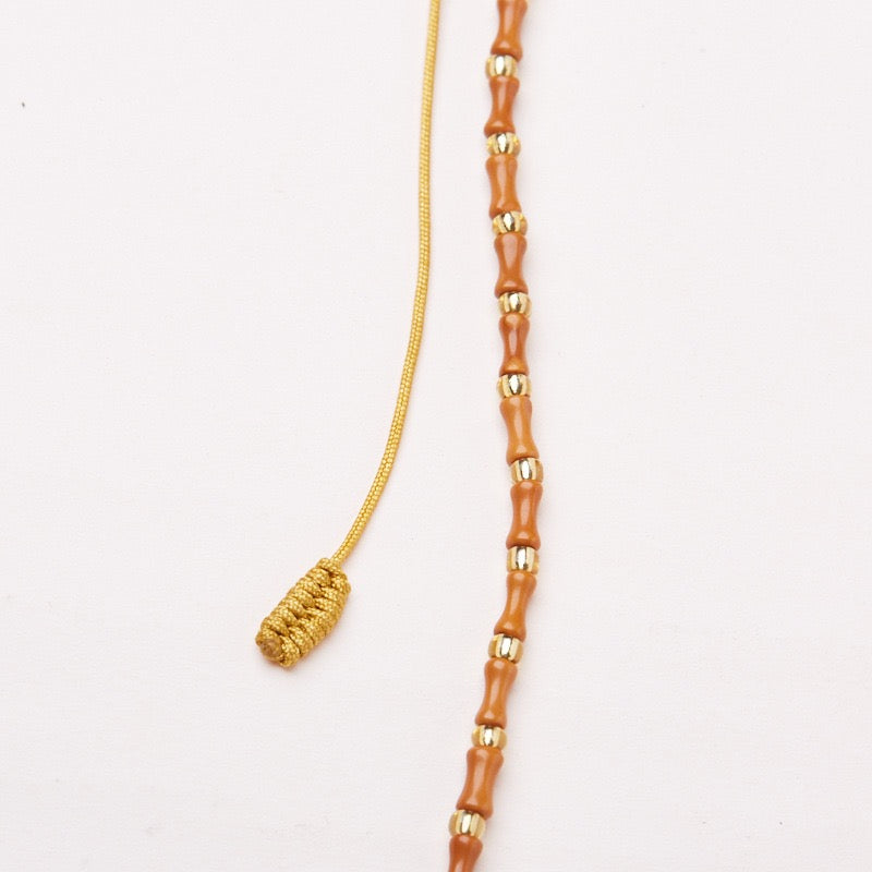 Zaki Lhamo Gau Olive Pit Necklace