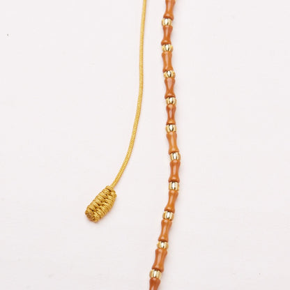 Zaki Lhamo Gau Olive Pit Necklace