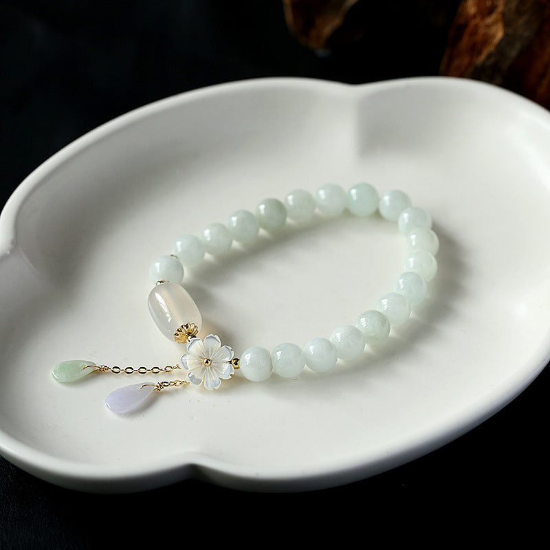 Natural White Jade Luck Bracelet - Fortune & Karma