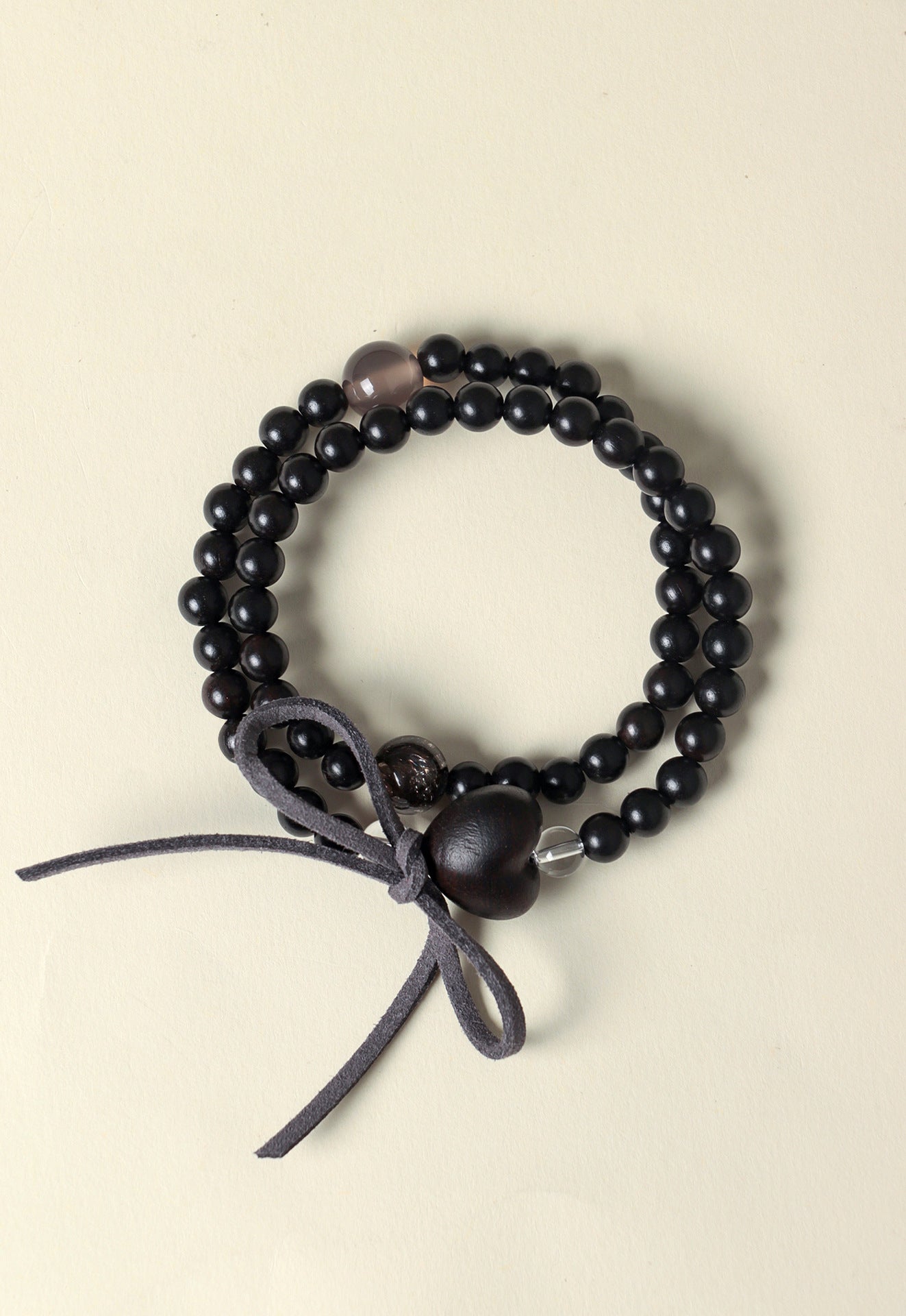 Sandalwood Agate Fortune Bow Bracelet