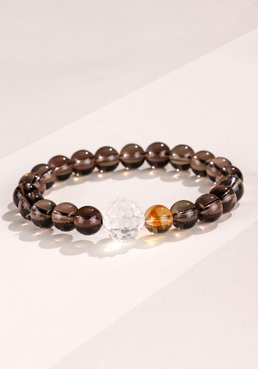 Smoky Quartz Lion Prosperity Bracelet