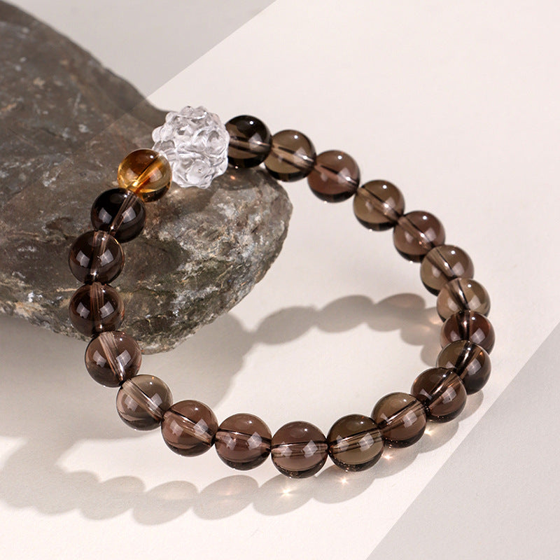 Smoky Quartz Lion Prosperity Bracelet