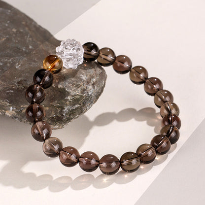 Smoky Quartz Lion Prosperity Bracelet
