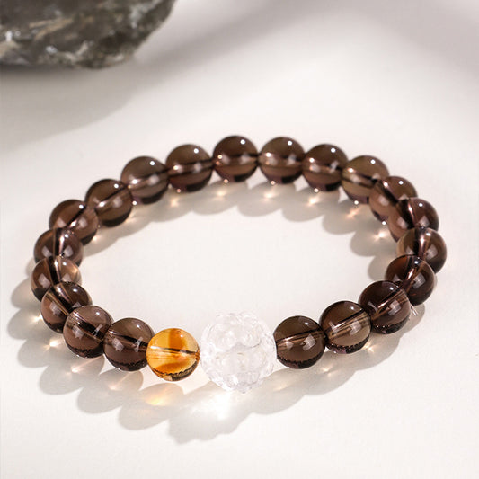 Smoky Quartz Lion Prosperity Bracelet