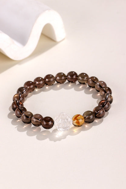 Smoky Quartz Lion Prosperity Bracelet