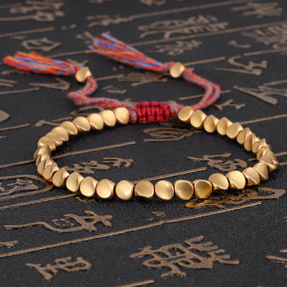 Tibetan Copper Beads Healing Luck Bracelet - Fortune & Karma